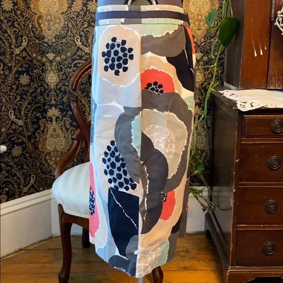 🇬🇧 Boden Greys Painted Poppies pencil skirt 6R - Picture 7 of 11